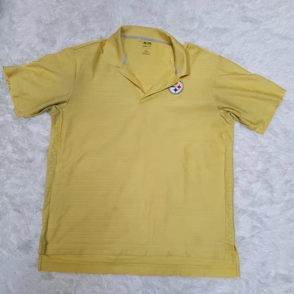 Adidas Pittsburgh Steelers Climacool Golf Polo - L